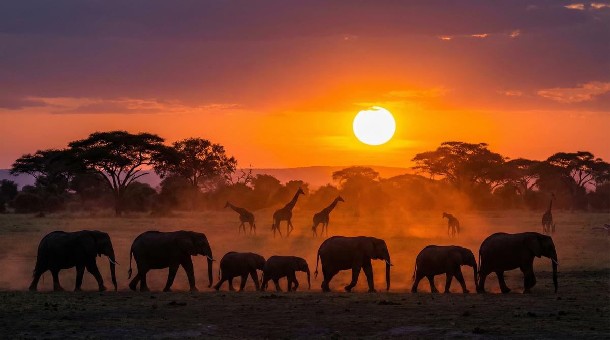 人兽非洲野生动物视频 - 象群迁徙